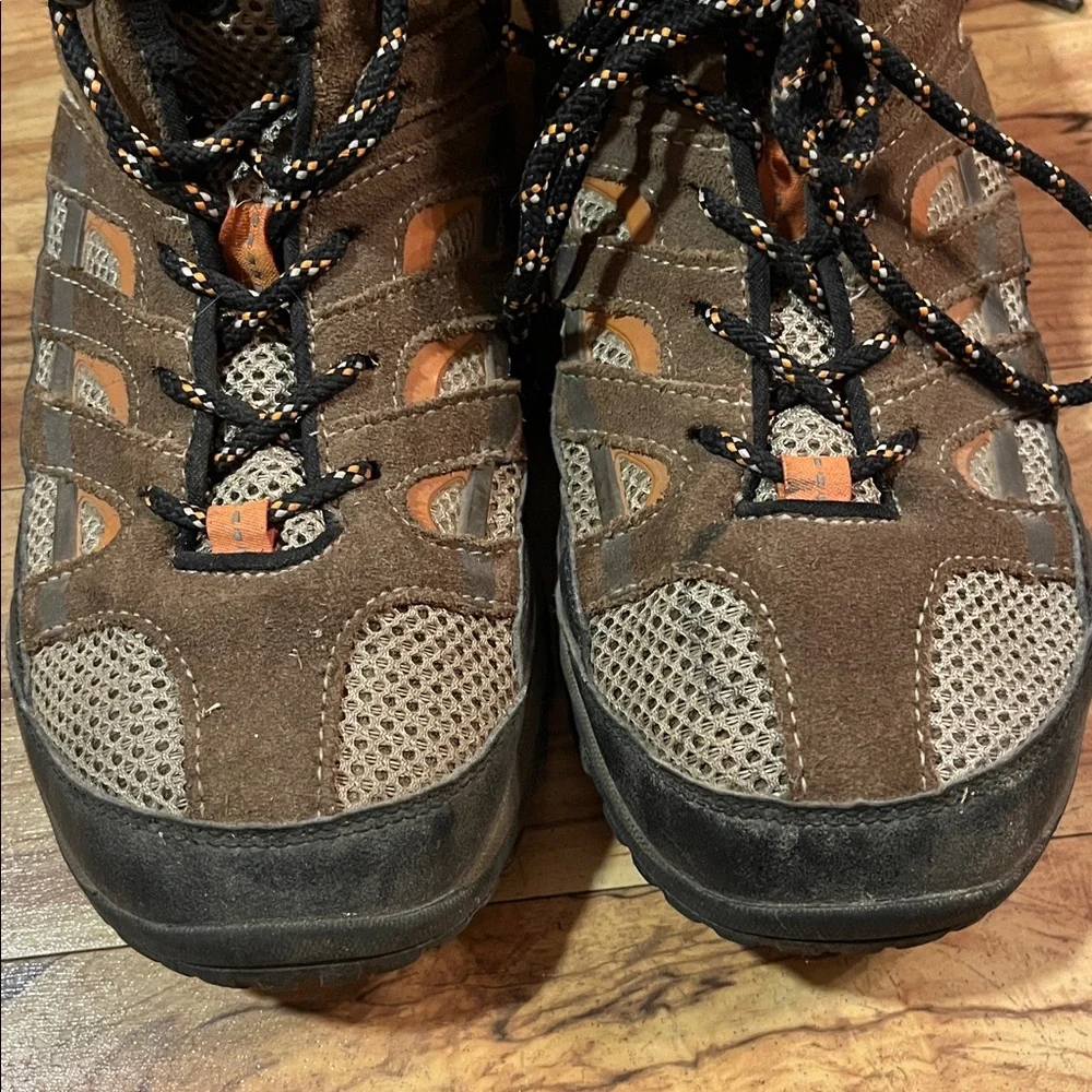 Merrell MOAB Mid hiker 6 youth suede leather walnut brown mesh lace hiking boots